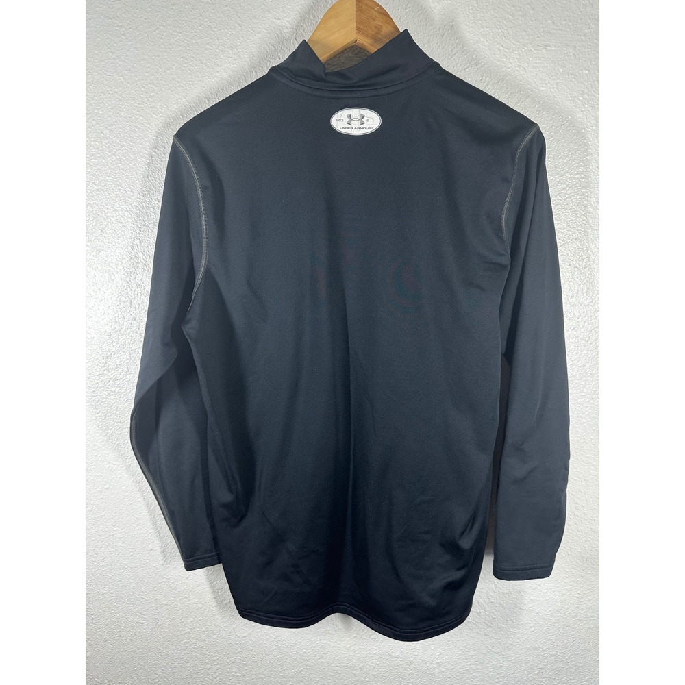 Under Armour Mock Neck Shirt Mens MD ColdGear Fitted Long Sleeve Base Layer - Picture 2 of 6